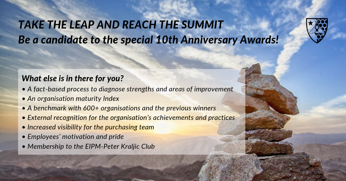 Apply today for the 2019 EIPM-Peter Kraljic Awards!